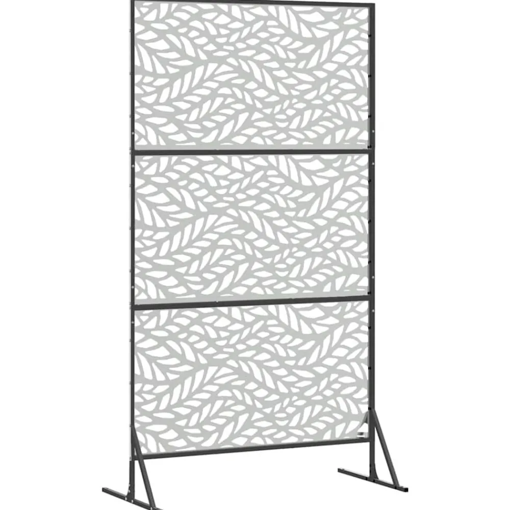 vidaXL Vallas De Jardín-Pantalla de Privacidad Gris 100 x 50 x 180 cm Acero