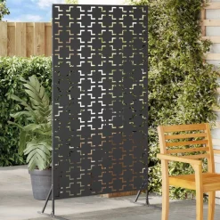 vidaXL Pantalla de Privacidad 100 x 50 x 180 cm Acero Negro Best
