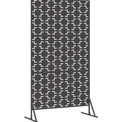 vidaXL Pantalla de Privacidad 100 x 50 x 180 cm Acero Negro Best