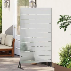 vidaXL Pantalla de Privacidad Gris 100 x 50 x 180 cm Acero Acero galvanizado