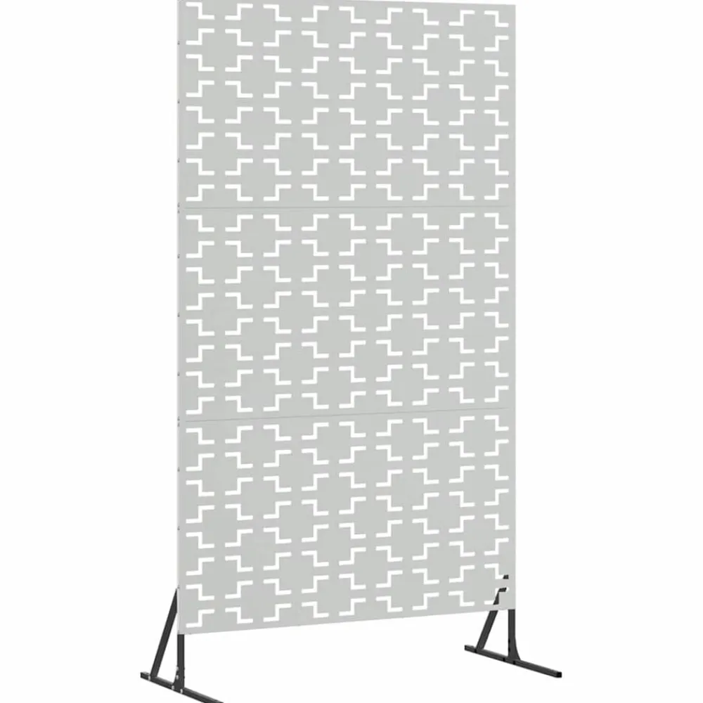 vidaXL Pantalla de Privacidad Gris 100 x 50 x 180 cm Acero Acero galvanizado Outlet