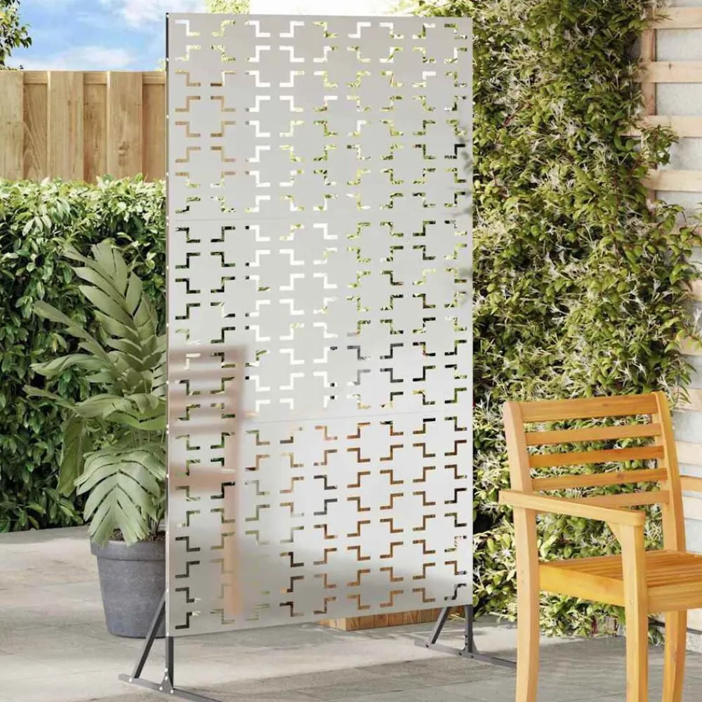vidaXL Pantalla de Privacidad Gris 100 x 50 x 180 cm Acero Acero galvanizado Outlet