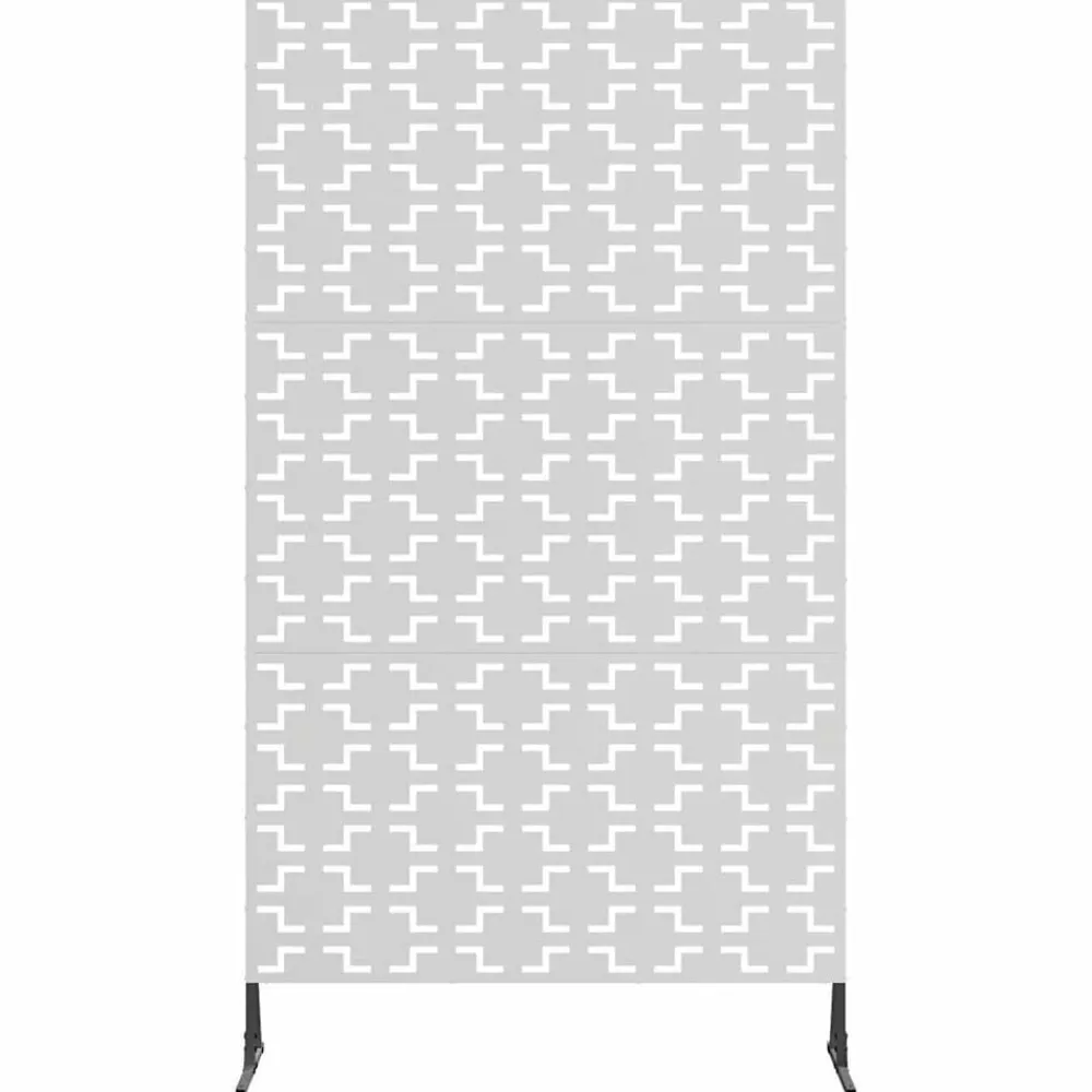 vidaXL Pantalla de Privacidad Gris 100 x 50 x 180 cm Acero Acero galvanizado Outlet