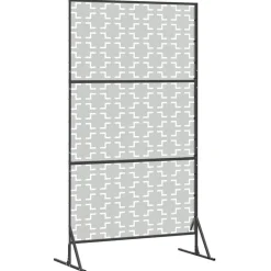 vidaXL Pantalla de Privacidad Gris 100 x 50 x 180 cm Acero Acero galvanizado Outlet