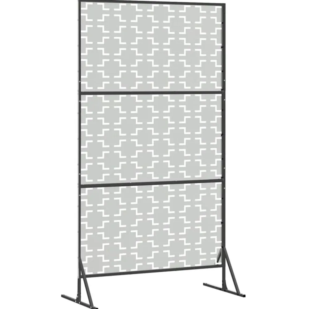 vidaXL Pantalla de Privacidad Gris 100 x 50 x 180 cm Acero Acero galvanizado Outlet