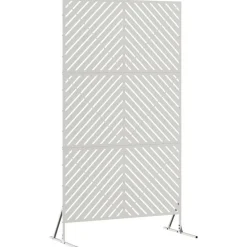 vidaXL Pantalla de Privacidad Gris 100 x 50 x 180 cm Acero Acero inoxidable