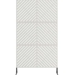 vidaXL Pantalla de Privacidad Gris 100 x 50 x 180 cm Acero Acero inoxidable