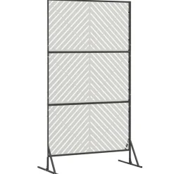 vidaXL Pantalla de Privacidad Gris 100 x 50 x 180 cm Acero Acero inoxidable