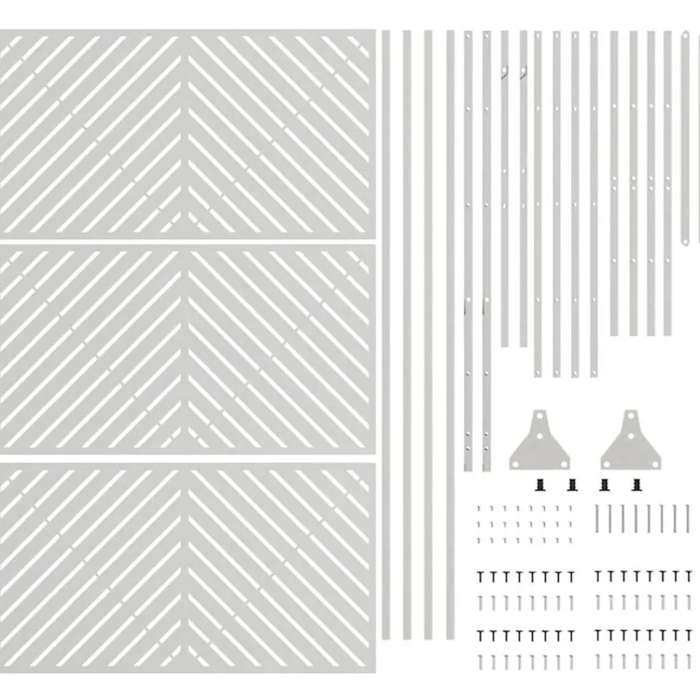 vidaXL Pantalla de Privacidad Gris 100 x 50 x 180 cm Acero Acero inoxidable