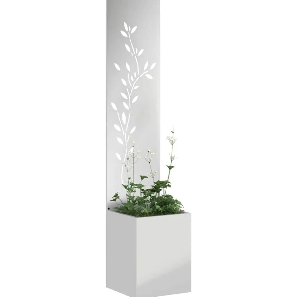 vidaXL Decoración-Pantalla de Privacidad para Jardín Plateado 32 x 32 x 150 cm