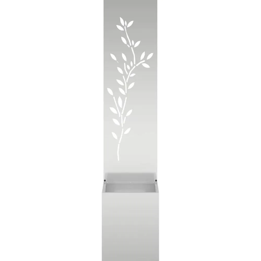 vidaXL Decoración-Pantalla de Privacidad para Jardín Plateado 32 x 32 x 150 cm