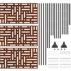 vidaXL Vallas De Jardín-Pantalla de Privacidad Gris 100 x 50 x 180 cm