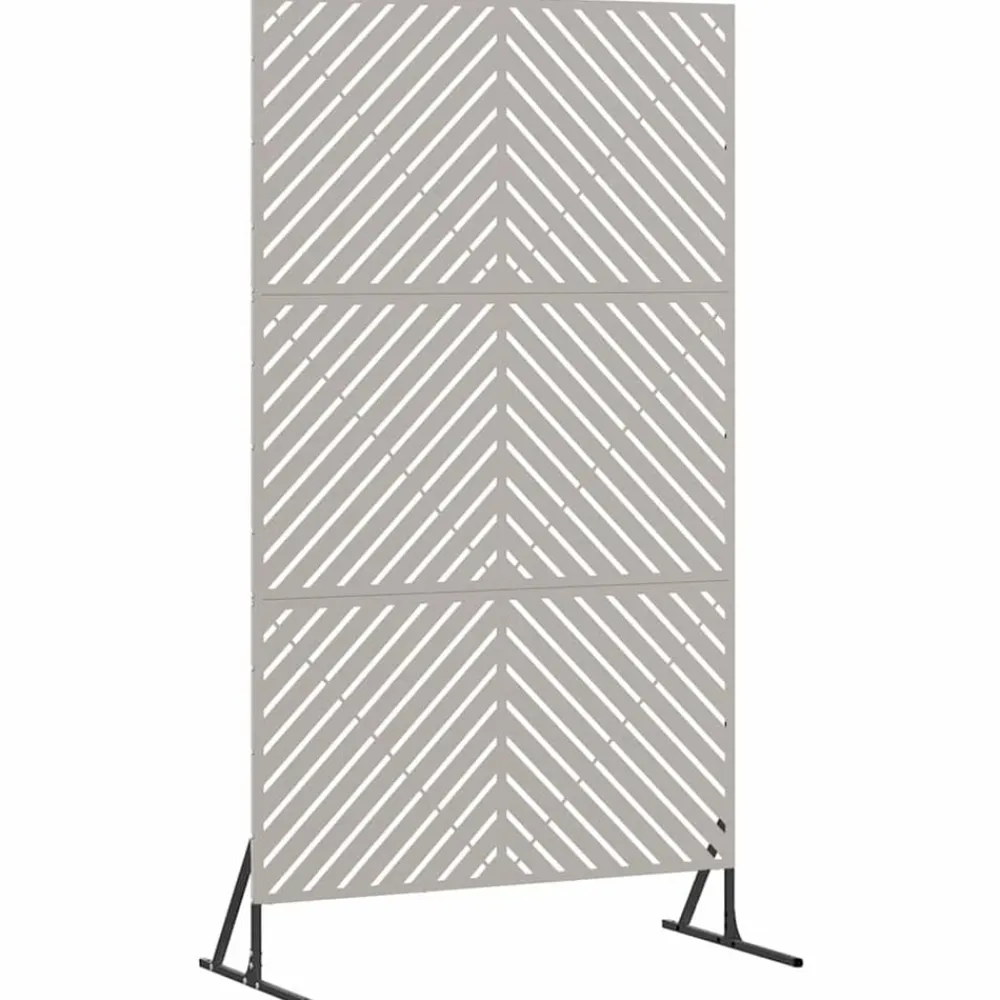 vidaXL Pantalla de Privacidad Gris 100 x 50 x 180 cm Acero Acero oxidado