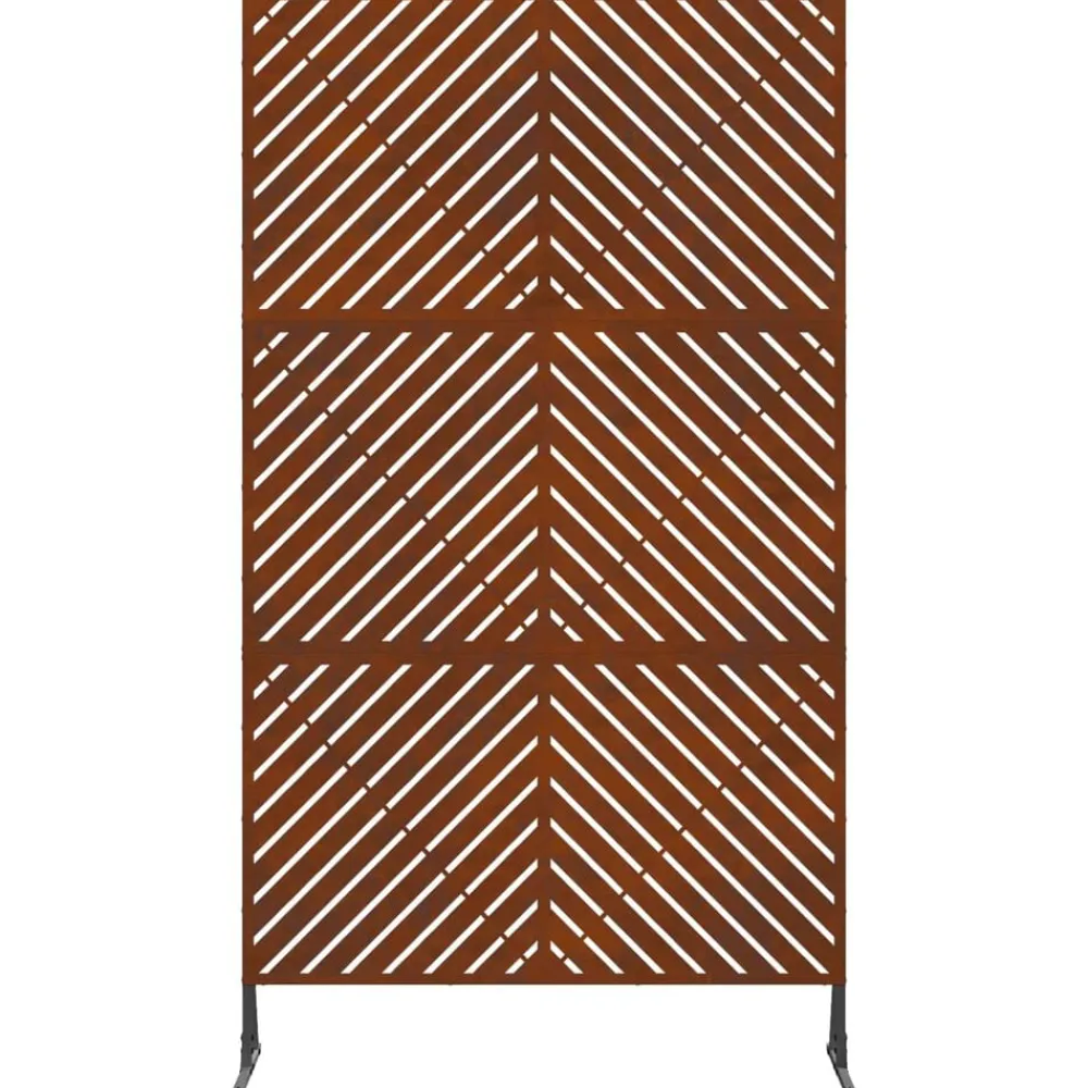 vidaXL Pantalla de Privacidad Gris 100 x 50 x 180 cm Acero Acero oxidado