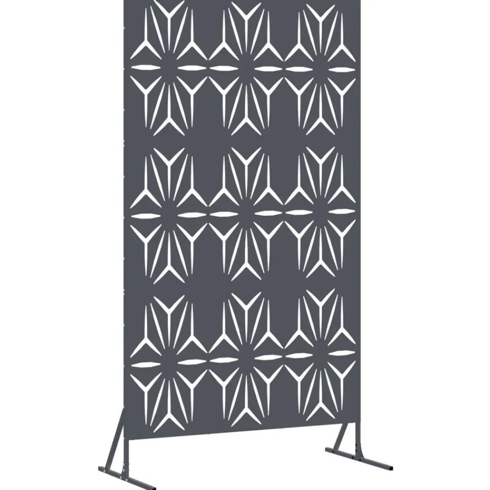vidaXL Vallas De Jardín-Pantalla de Privacidad Antracita 100 x 50 x 180 cm Acero