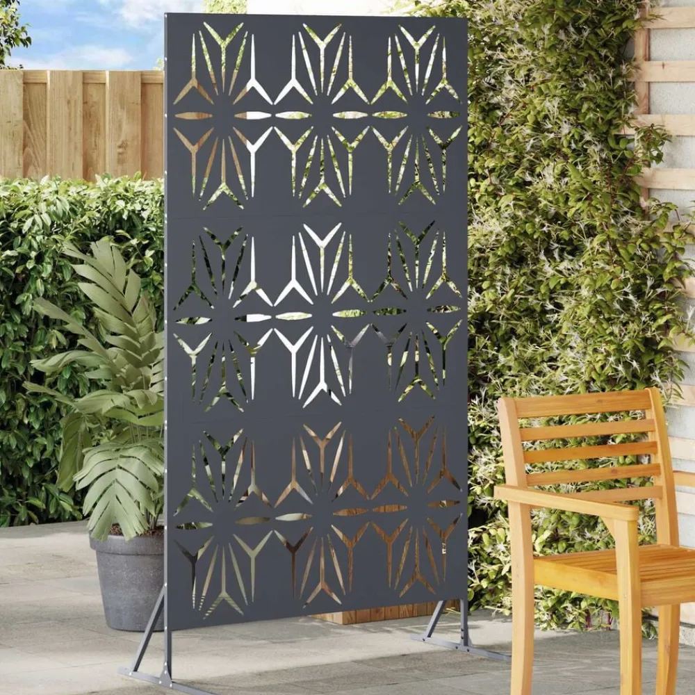 vidaXL Vallas De Jardín-Pantalla de Privacidad Antracita 100 x 50 x 180 cm Acero