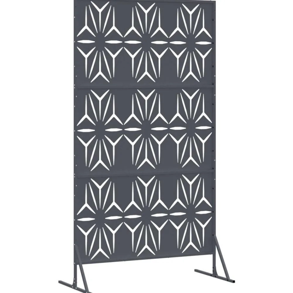 vidaXL Vallas De Jardín-Pantalla de Privacidad Antracita 100 x 50 x 180 cm Acero