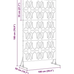 vidaXL Vallas De Jardín-Pantalla de Privacidad Antracita 100 x 50 x 180 cm Acero