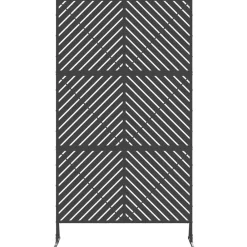 vidaXL Vallas De Jardín-Pantalla de Privacidad 100 x 50 x 180 cm Acero