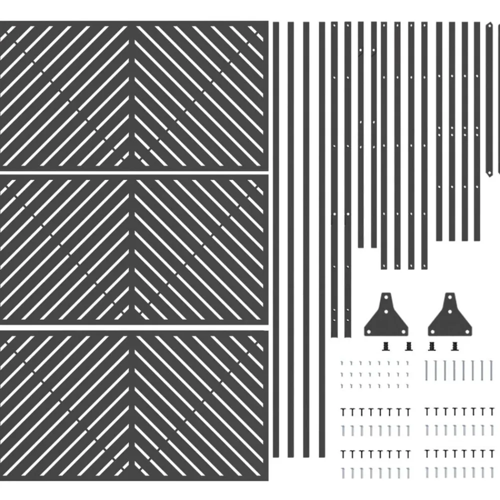 vidaXL Vallas De Jardín-Pantalla de Privacidad 100 x 50 x 180 cm Acero
