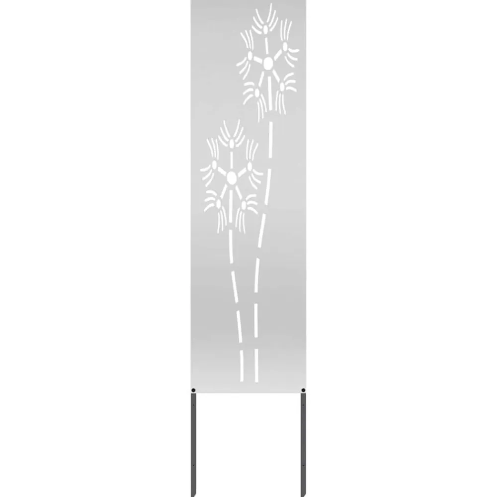vidaXL Pantalla de Privacidad para Jardín Calado Plateado 32 x 140 cm Acero galvanizado Sale