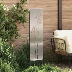 vidaXL Pantalla de Privacidad para Jardín Calado Plateado 32 x 140 cm Acero galvanizado Sale