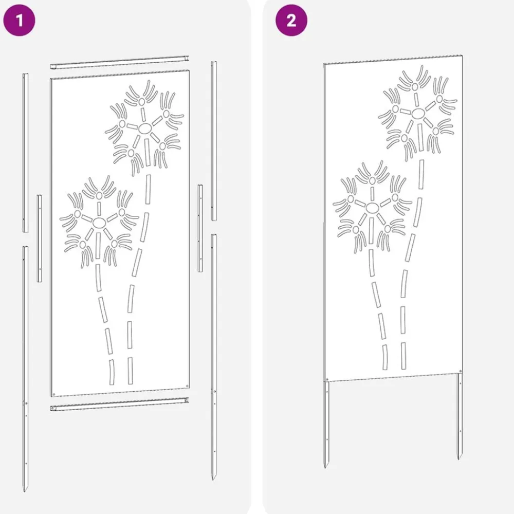 vidaXL Decoración-Pantalla de Privacidad para Jardín Calado 50 x 140 cm