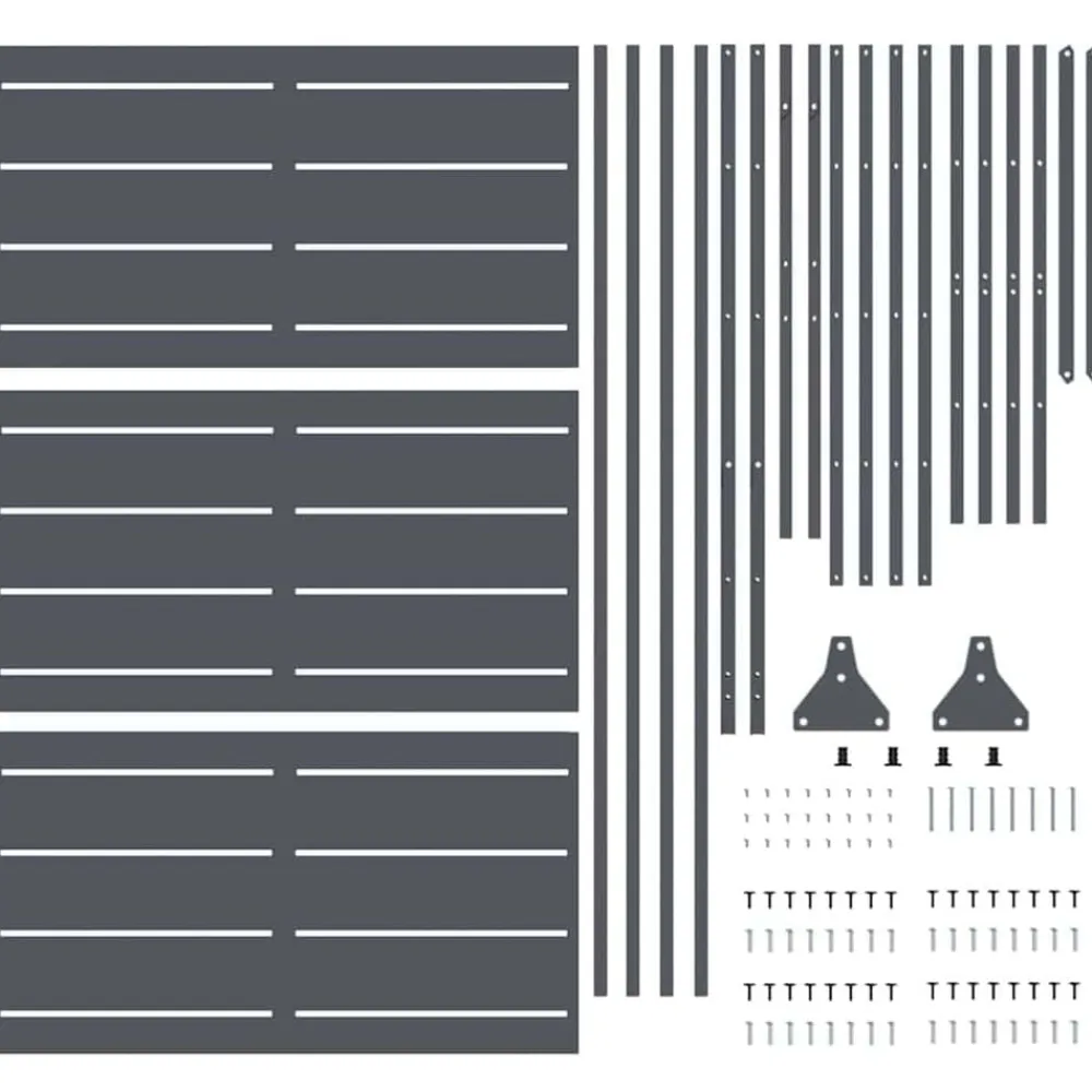 vidaXL Vallas De Jardín-Pantalla de Privacidad Antracita 100 x 50 x 180 cm Acero