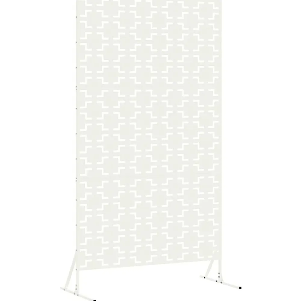 vidaXL Pantalla de Privacidad 100 x 50 x 180 cm Acero White Online