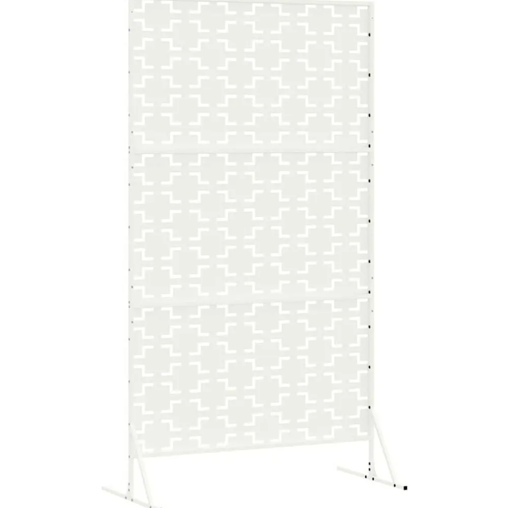 vidaXL Pantalla de Privacidad 100 x 50 x 180 cm Acero White Online