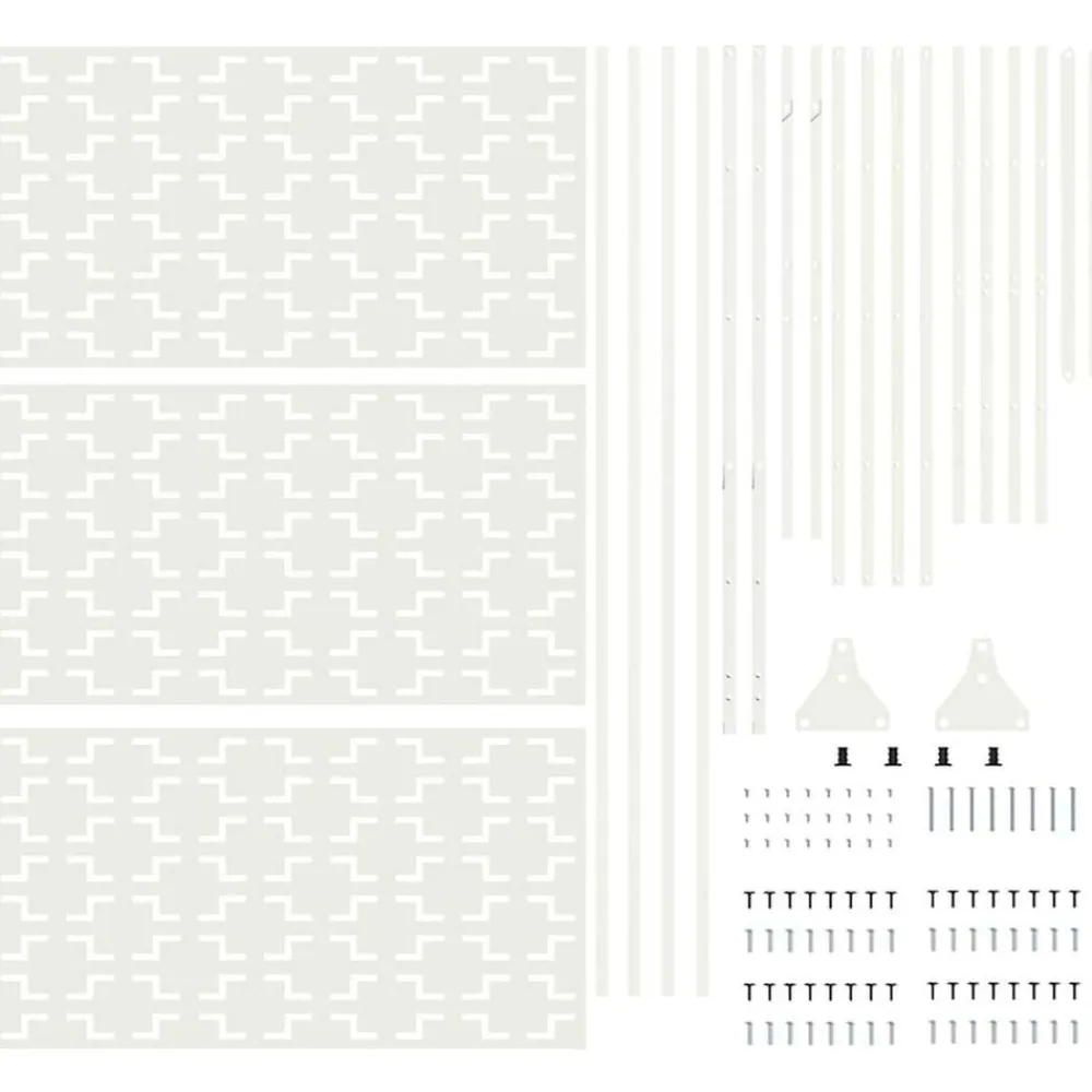 vidaXL Pantalla de Privacidad 100 x 50 x 180 cm Acero White Online