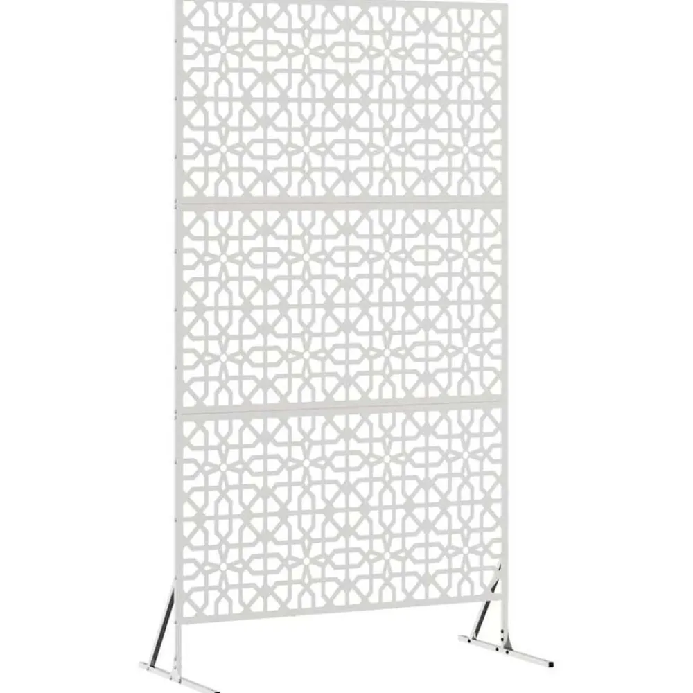vidaXL Pantalla de Privacidad Gris 100 x 50 x 180 cm Acero Acero inoxidable
