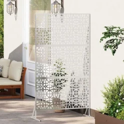 vidaXL Pantalla de Privacidad Gris 100 x 50 x 180 cm Acero Acero inoxidable