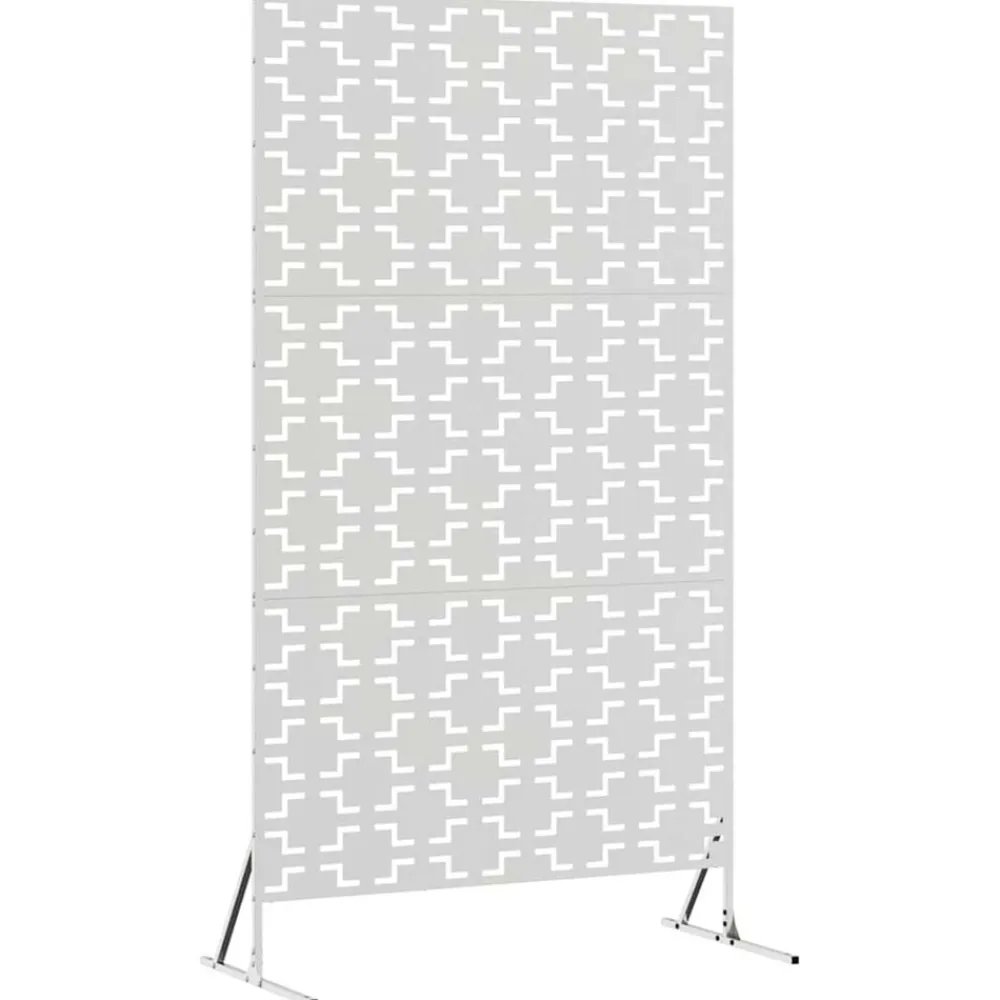 vidaXL Pantalla de Privacidad Gris 100 x 50 x 180 cm Acero Acero inoxidable Hot