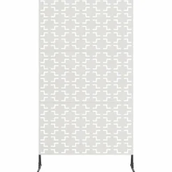 vidaXL Pantalla de Privacidad Gris 100 x 50 x 180 cm Acero Acero inoxidable Hot