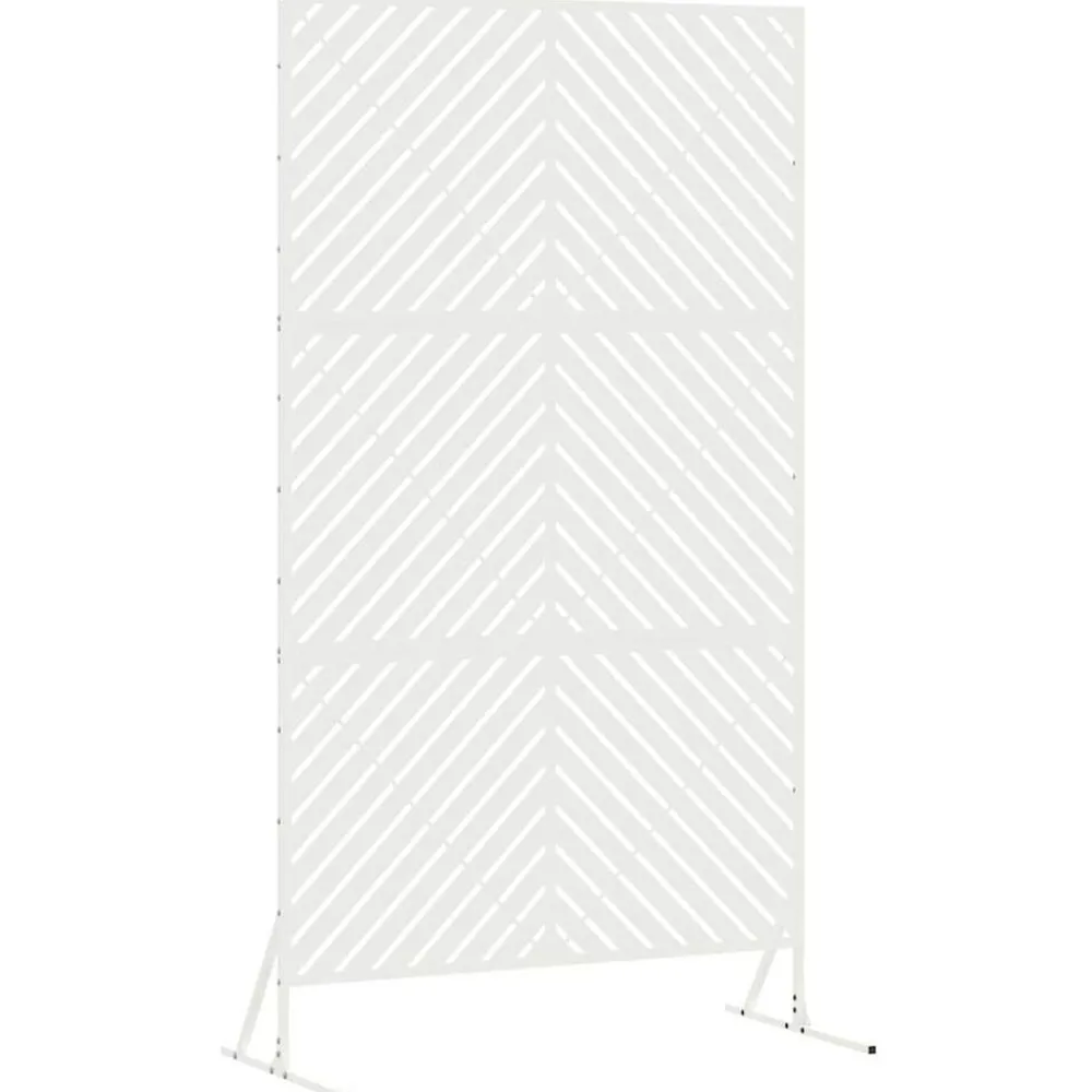 vidaXL Pantalla de Privacidad 100 x 50 x 180 cm Acero White New