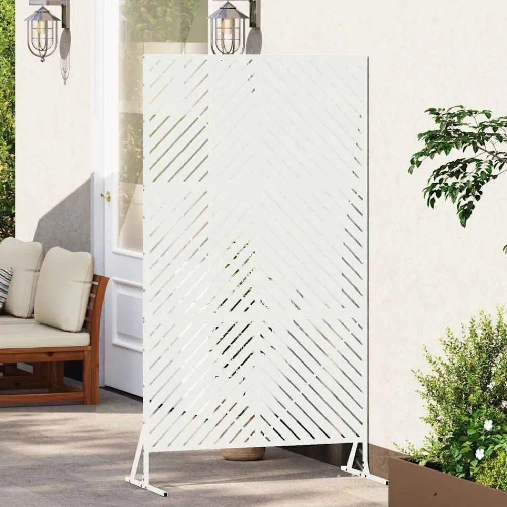 vidaXL Pantalla de Privacidad 100 x 50 x 180 cm Acero White New