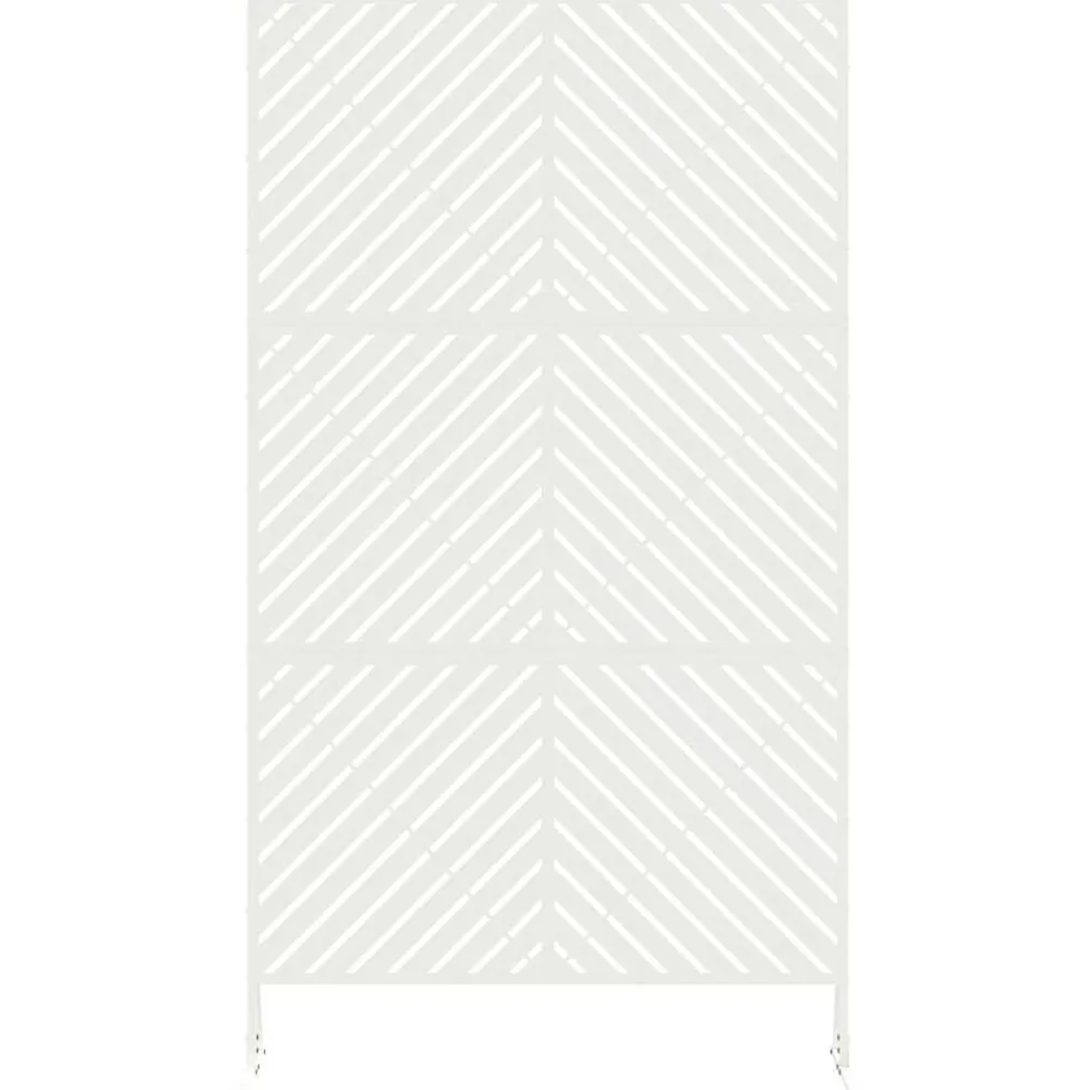 vidaXL Pantalla de Privacidad 100 x 50 x 180 cm Acero White New