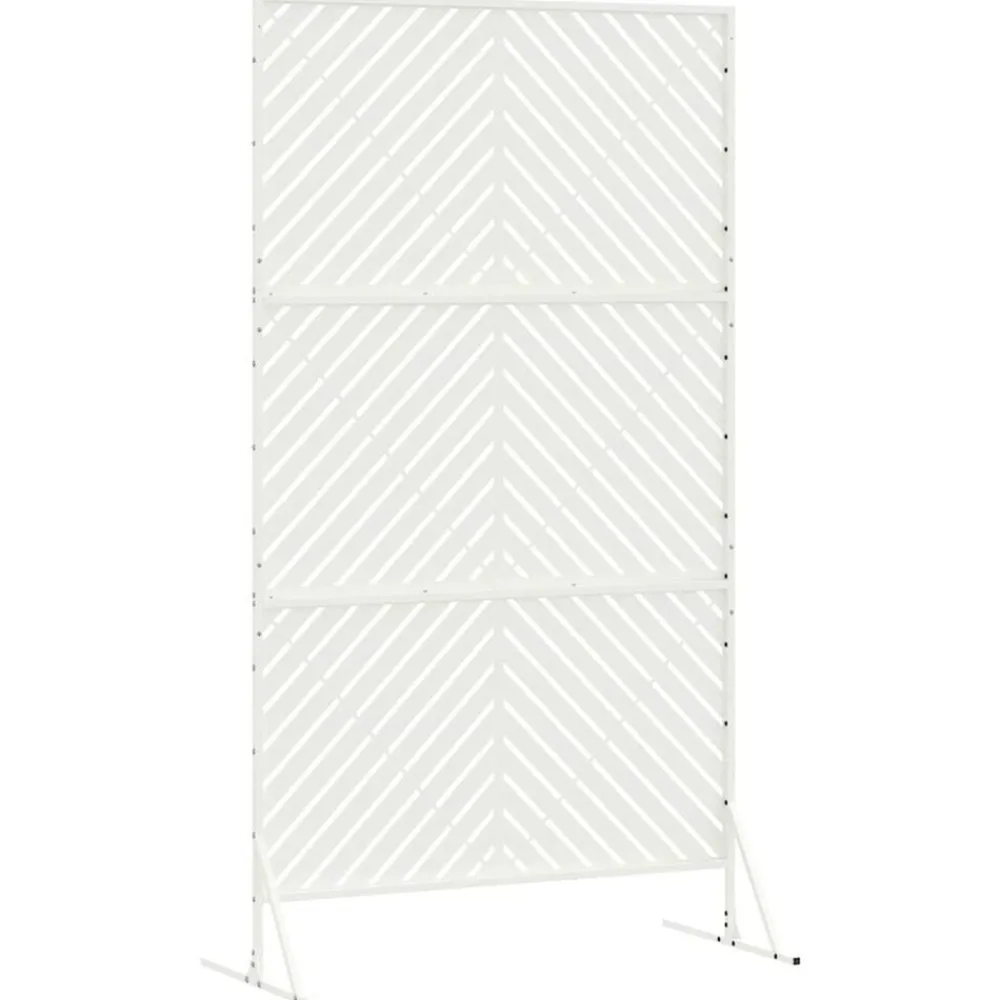 vidaXL Pantalla de Privacidad 100 x 50 x 180 cm Acero White New