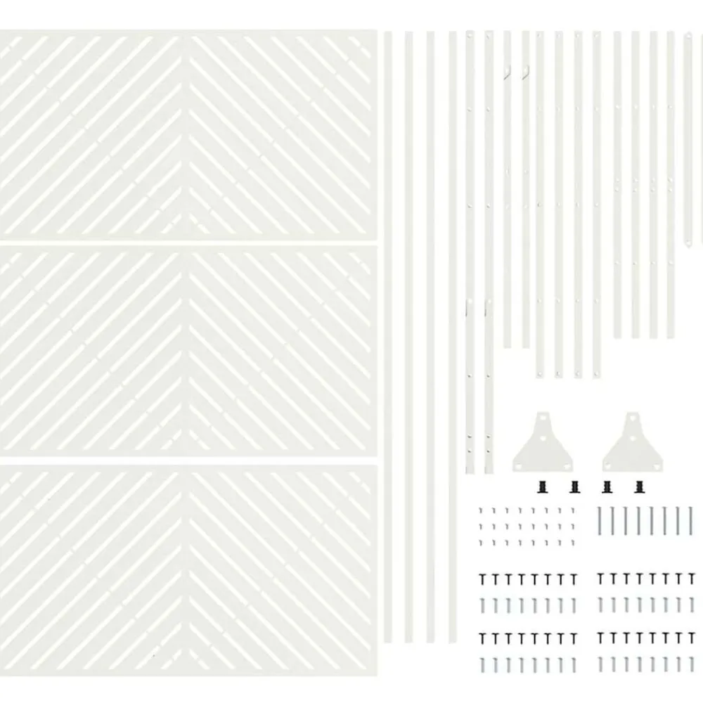 vidaXL Pantalla de Privacidad 100 x 50 x 180 cm Acero White New