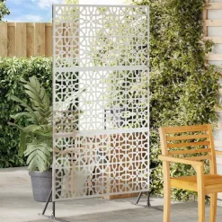 vidaXL Pantalla de Privacidad Gris 100 x 50 x 180 cm Acero Acero galvanizado New