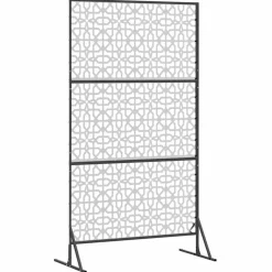 vidaXL Pantalla de Privacidad Gris 100 x 50 x 180 cm Acero Acero galvanizado New