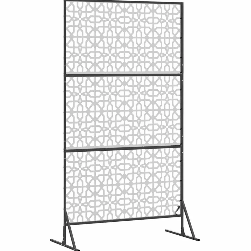 vidaXL Pantalla de Privacidad Gris 100 x 50 x 180 cm Acero Acero galvanizado New