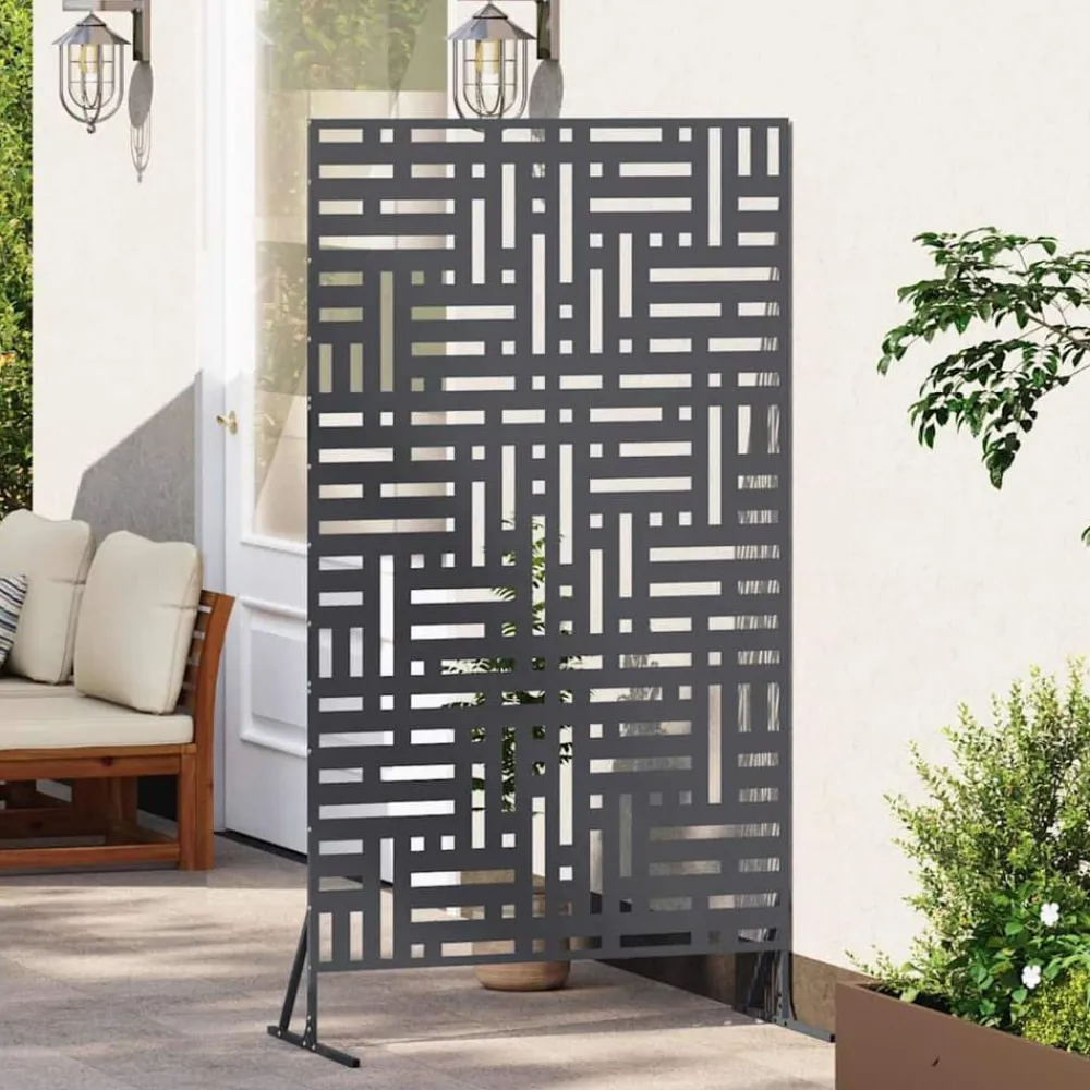 vidaXL Vallas De Jardín-Pantalla de Privacidad Antracita 100 x 50 x 180 cm Acero
