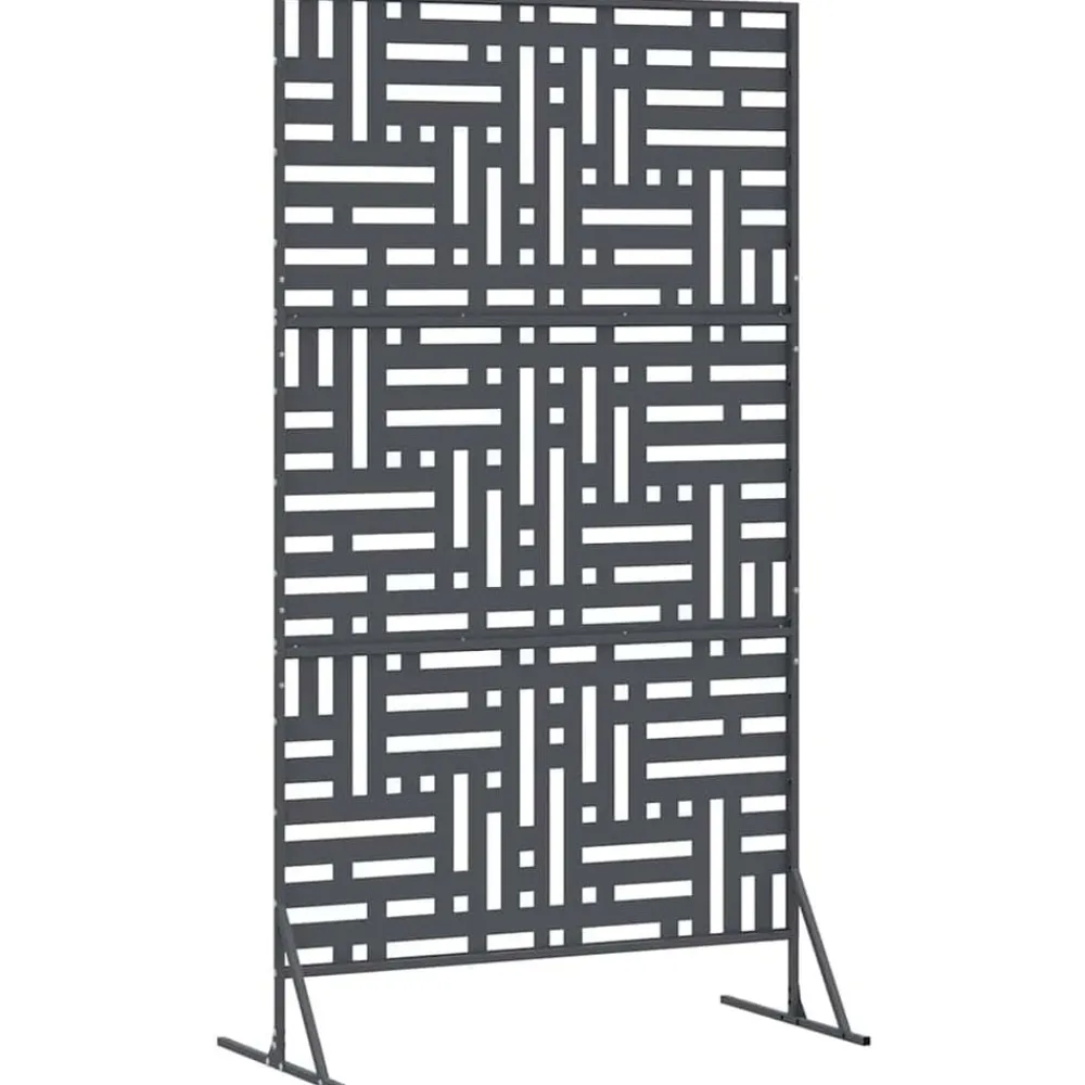 vidaXL Vallas De Jardín-Pantalla de Privacidad Antracita 100 x 50 x 180 cm Acero