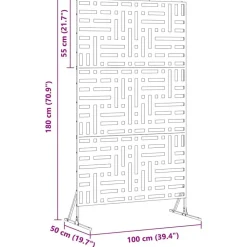 vidaXL Vallas De Jardín-Pantalla de Privacidad Antracita 100 x 50 x 180 cm Acero