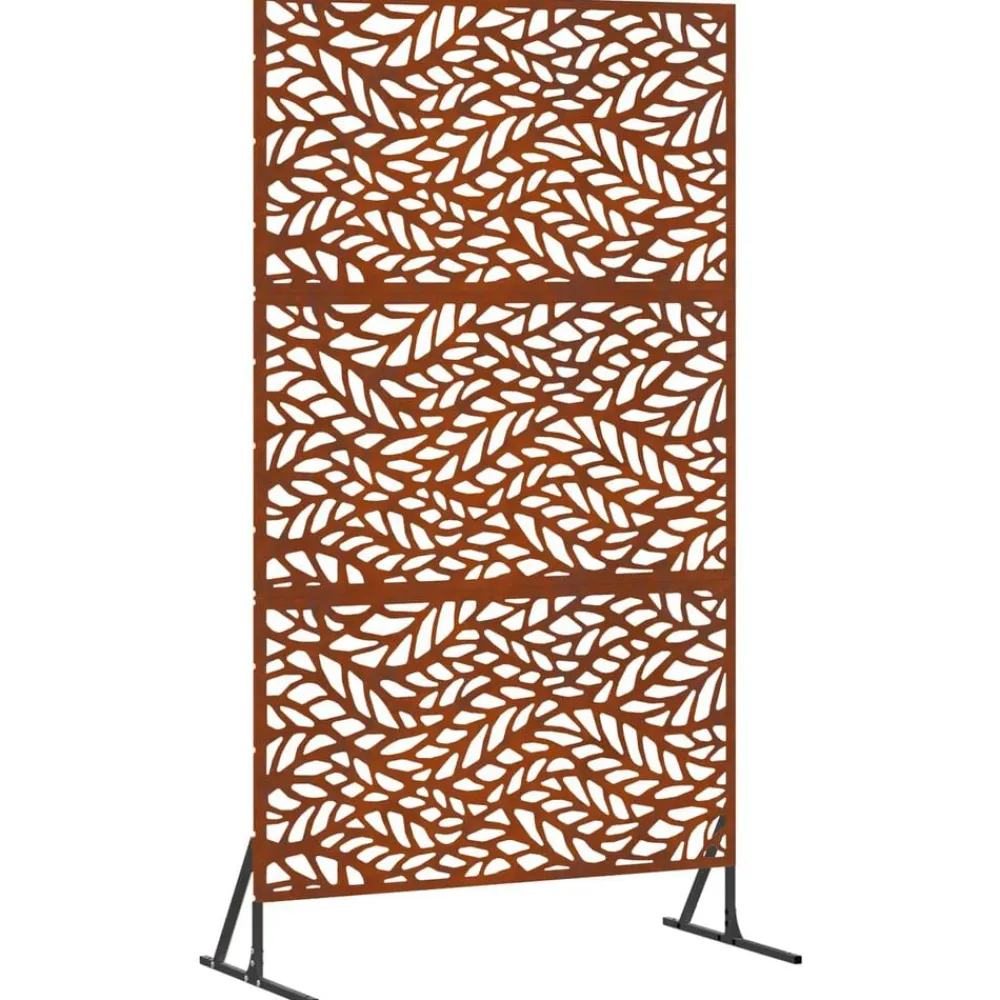 vidaXL Pantalla de Privacidad Gris 100 x 50 x 180 cm Acero oxidado Discount