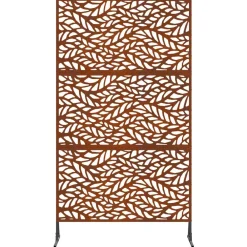 vidaXL Pantalla de Privacidad Gris 100 x 50 x 180 cm Acero oxidado Discount