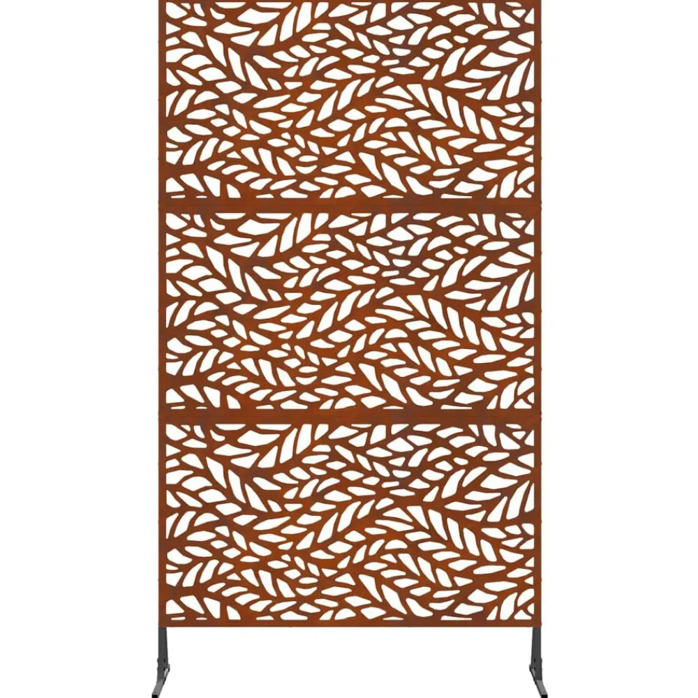 vidaXL Pantalla de Privacidad Gris 100 x 50 x 180 cm Acero oxidado Discount
