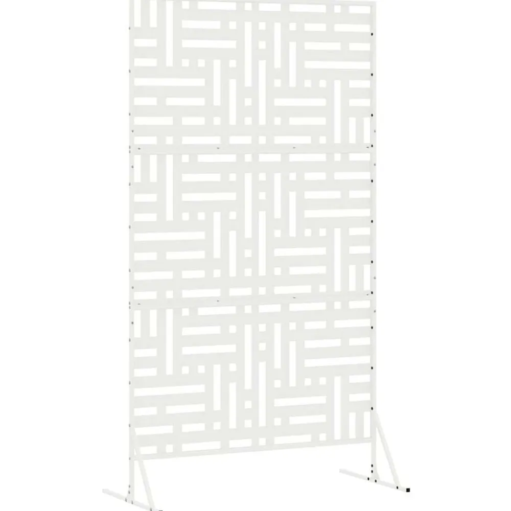 vidaXL Pantalla de Privacidad 100 x 50 x 180 cm Acero White Online